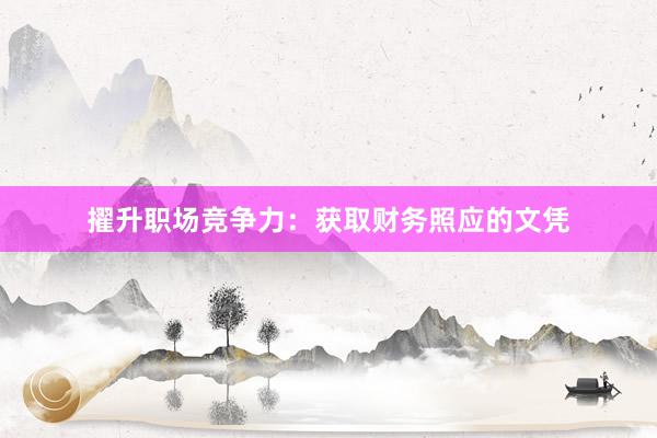 擢升职场竞争力：获取财务照应的文凭